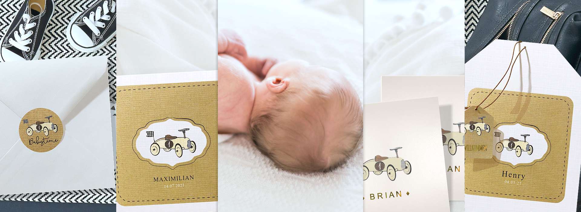 Babykarten Auto für den ersten Auftritt.